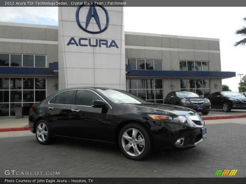 Crystal Black Pearl / Parchment 2012 Acura TSX Technology Sedan