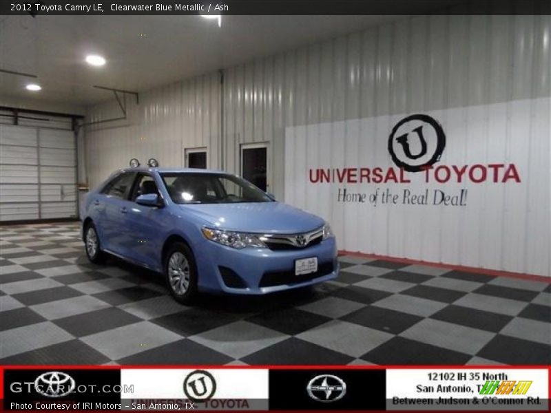 Clearwater Blue Metallic / Ash 2012 Toyota Camry LE