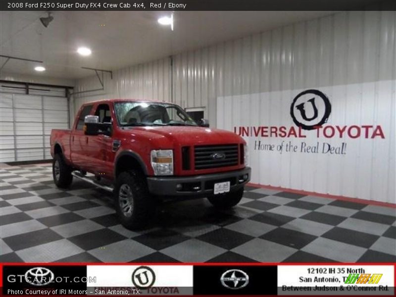 Red / Ebony 2008 Ford F250 Super Duty FX4 Crew Cab 4x4