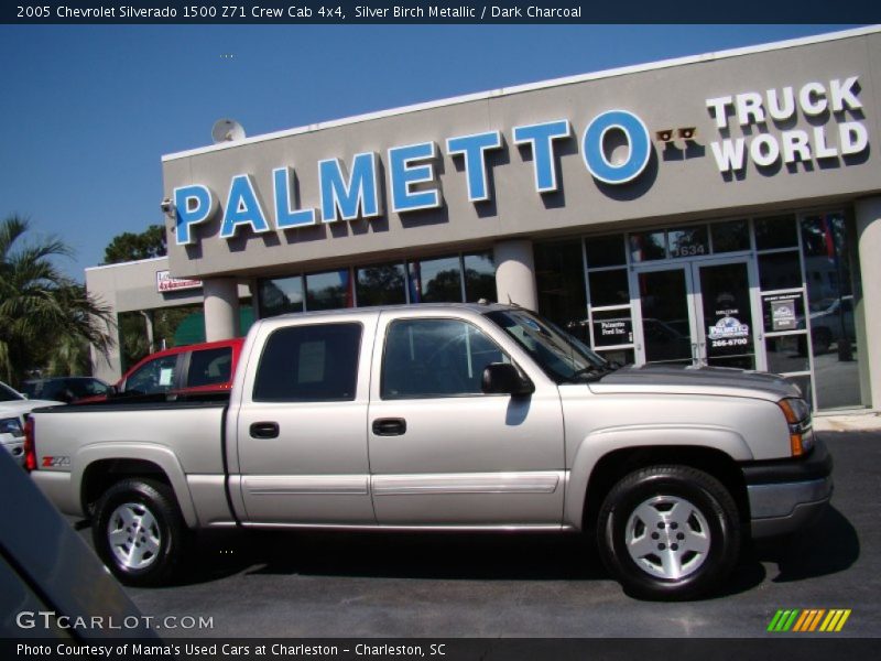 Silver Birch Metallic / Dark Charcoal 2005 Chevrolet Silverado 1500 Z71 Crew Cab 4x4