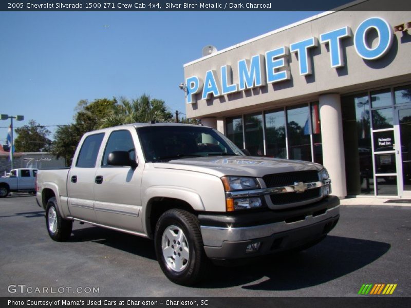 Silver Birch Metallic / Dark Charcoal 2005 Chevrolet Silverado 1500 Z71 Crew Cab 4x4