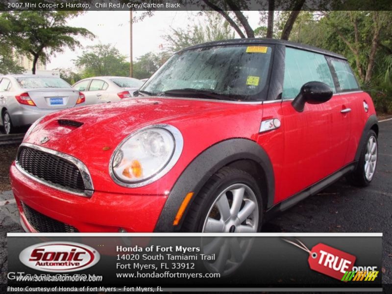 Chili Red / Grey/Carbon Black 2007 Mini Cooper S Hardtop