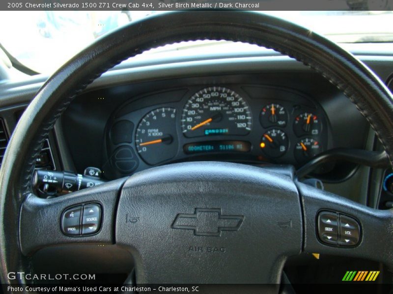 Silver Birch Metallic / Dark Charcoal 2005 Chevrolet Silverado 1500 Z71 Crew Cab 4x4