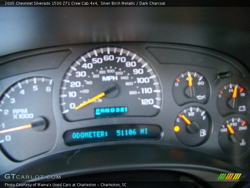 Silver Birch Metallic / Dark Charcoal 2005 Chevrolet Silverado 1500 Z71 Crew Cab 4x4