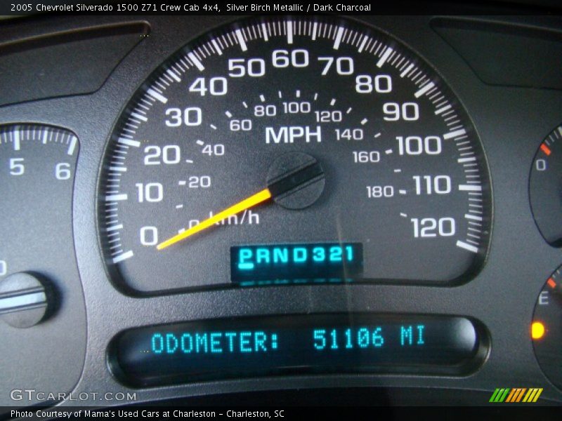 Silver Birch Metallic / Dark Charcoal 2005 Chevrolet Silverado 1500 Z71 Crew Cab 4x4