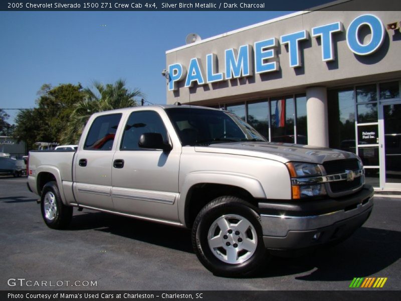 Silver Birch Metallic / Dark Charcoal 2005 Chevrolet Silverado 1500 Z71 Crew Cab 4x4