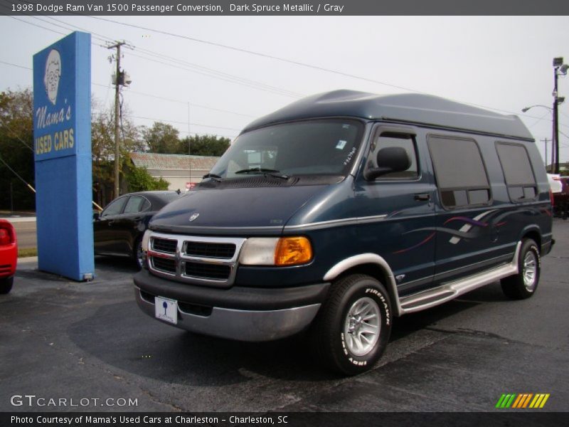 Dark Spruce Metallic / Gray 1998 Dodge Ram Van 1500 Passenger Conversion