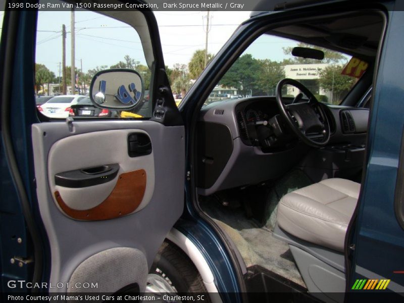 Dark Spruce Metallic / Gray 1998 Dodge Ram Van 1500 Passenger Conversion