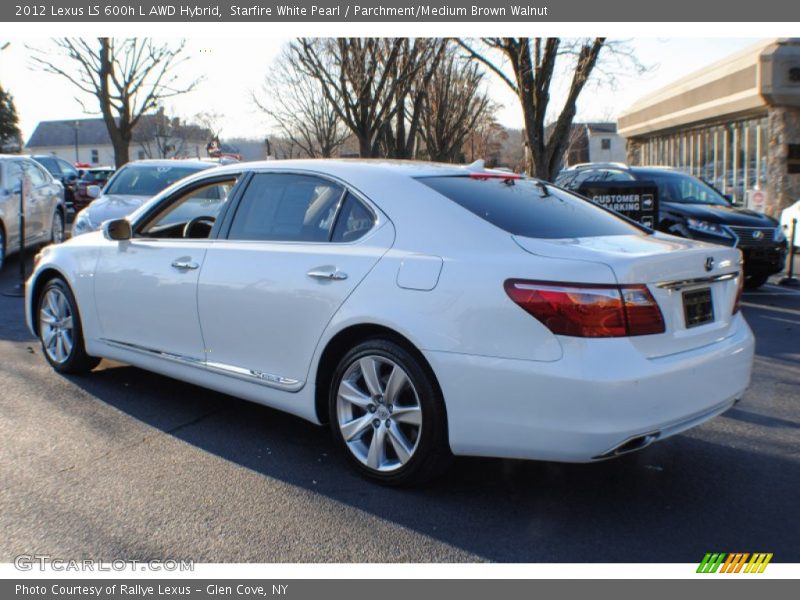 Starfire White Pearl / Parchment/Medium Brown Walnut 2012 Lexus LS 600h L AWD Hybrid