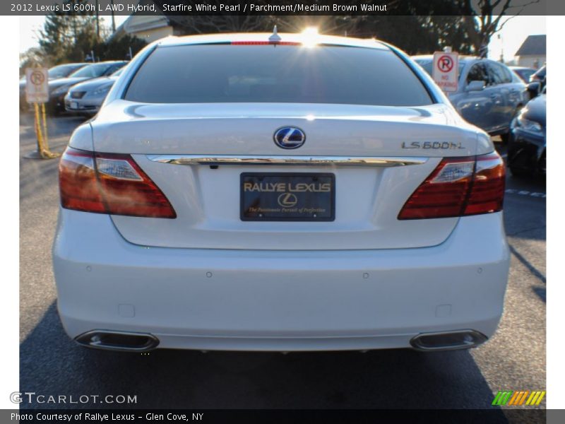 Starfire White Pearl / Parchment/Medium Brown Walnut 2012 Lexus LS 600h L AWD Hybrid
