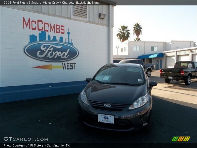 Violet Gray / Charcoal Black/Light Stone 2013 Ford Fiesta S Sedan
