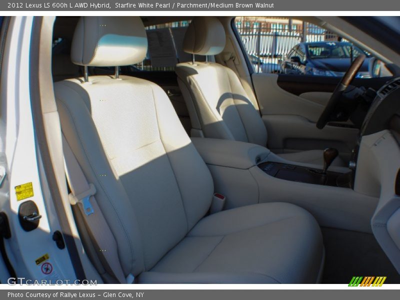 Starfire White Pearl / Parchment/Medium Brown Walnut 2012 Lexus LS 600h L AWD Hybrid