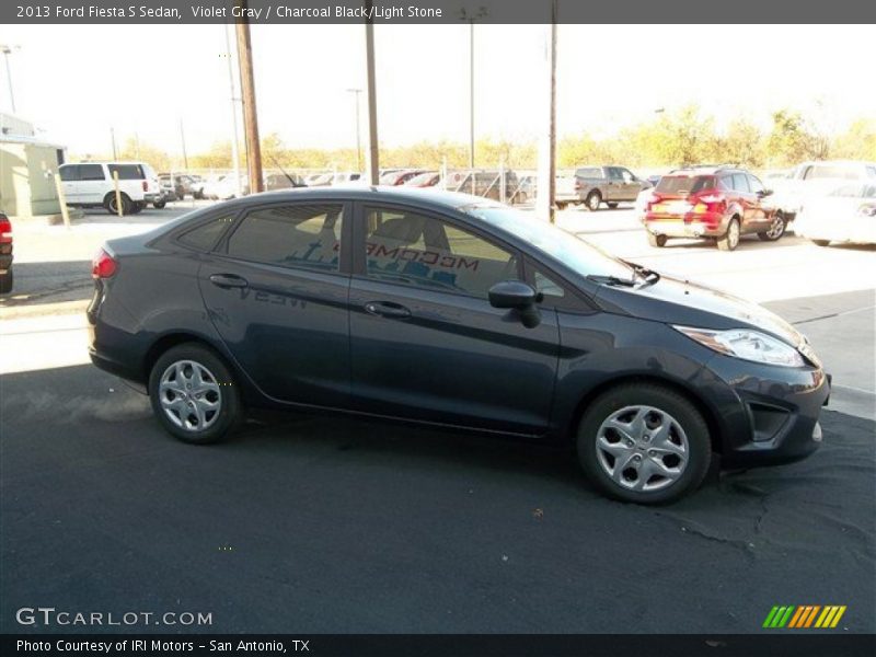 Violet Gray / Charcoal Black/Light Stone 2013 Ford Fiesta S Sedan