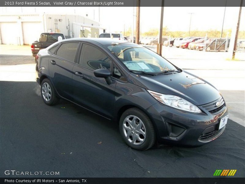 Violet Gray / Charcoal Black/Light Stone 2013 Ford Fiesta S Sedan