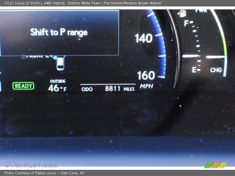 Starfire White Pearl / Parchment/Medium Brown Walnut 2012 Lexus LS 600h L AWD Hybrid