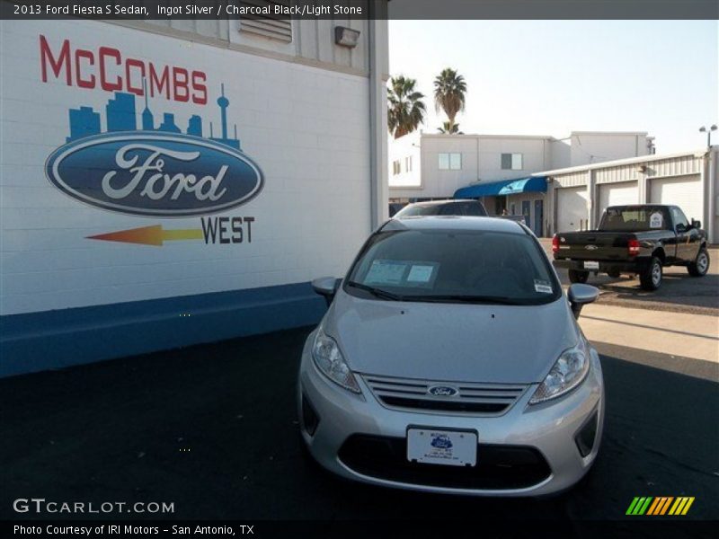 Ingot Silver / Charcoal Black/Light Stone 2013 Ford Fiesta S Sedan
