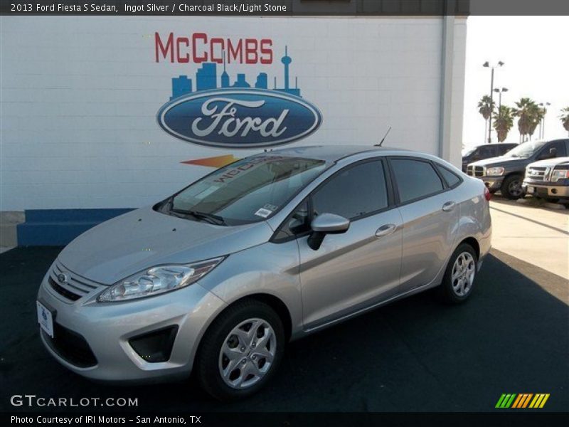 Ingot Silver / Charcoal Black/Light Stone 2013 Ford Fiesta S Sedan