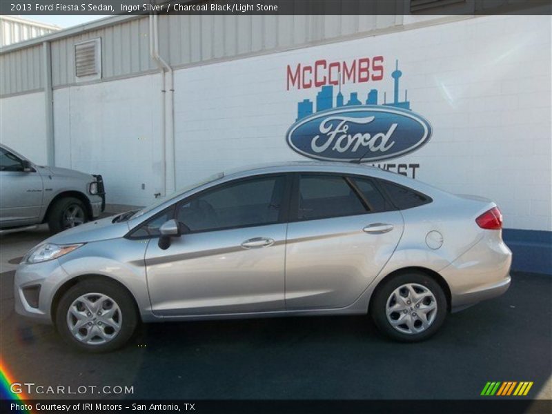 Ingot Silver / Charcoal Black/Light Stone 2013 Ford Fiesta S Sedan