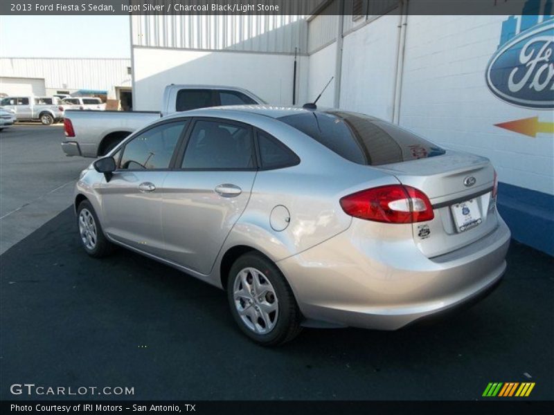 Ingot Silver / Charcoal Black/Light Stone 2013 Ford Fiesta S Sedan
