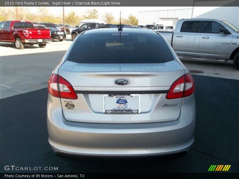 Ingot Silver / Charcoal Black/Light Stone 2013 Ford Fiesta S Sedan