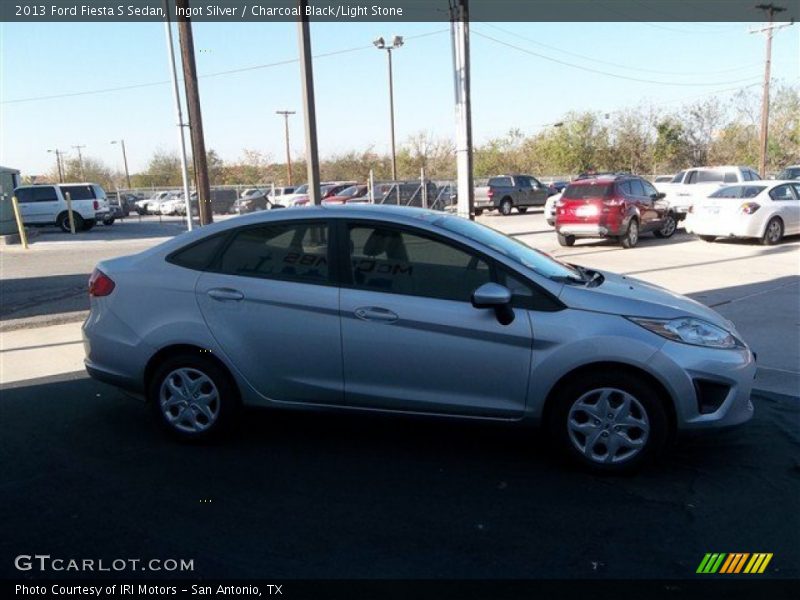 Ingot Silver / Charcoal Black/Light Stone 2013 Ford Fiesta S Sedan
