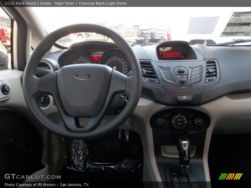 Ingot Silver / Charcoal Black/Light Stone 2013 Ford Fiesta S Sedan