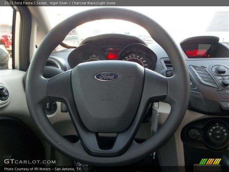 Ingot Silver / Charcoal Black/Light Stone 2013 Ford Fiesta S Sedan