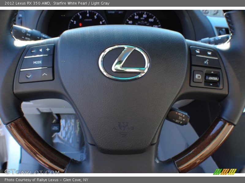 Starfire White Pearl / Light Gray 2012 Lexus RX 350 AWD