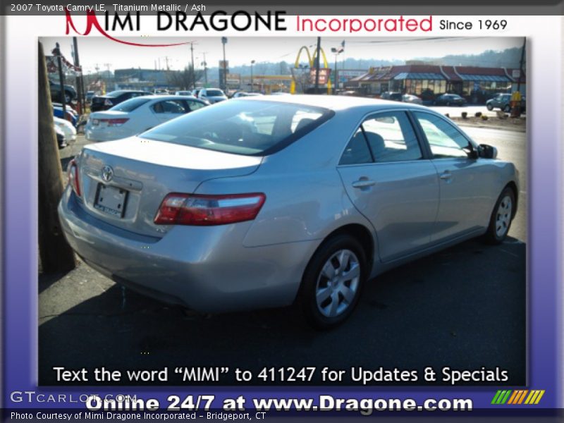 Titanium Metallic / Ash 2007 Toyota Camry LE