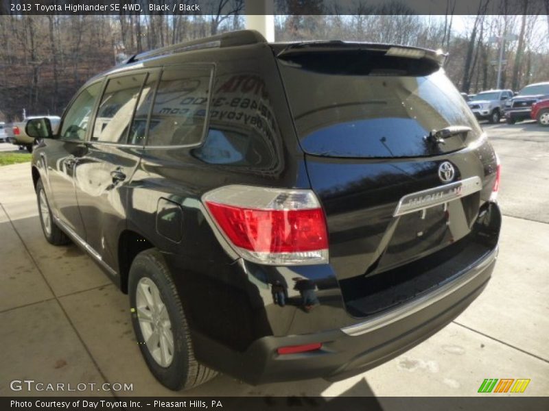 Black / Black 2013 Toyota Highlander SE 4WD