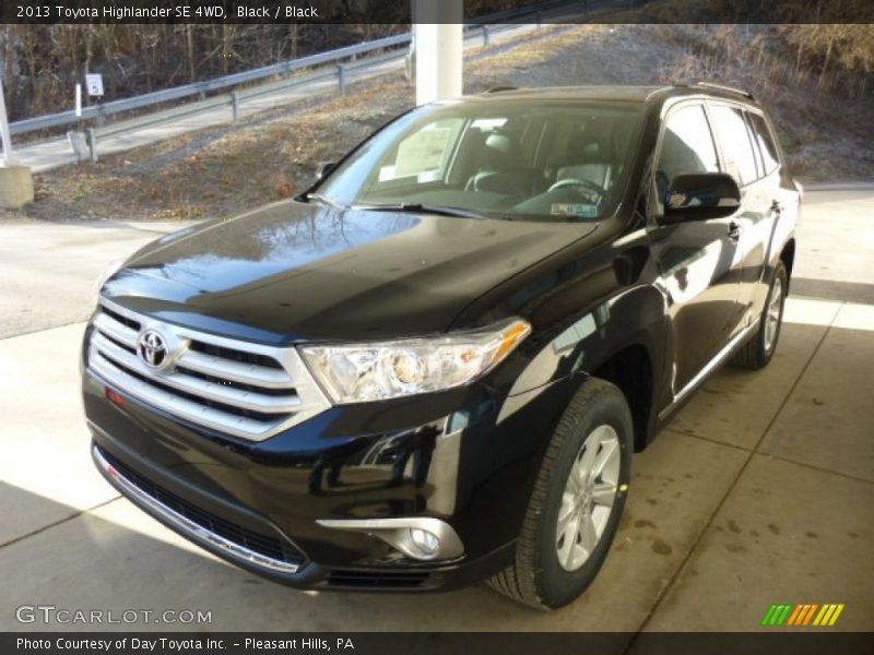 Black / Black 2013 Toyota Highlander SE 4WD