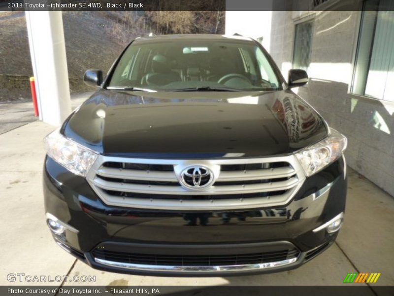 Black / Black 2013 Toyota Highlander SE 4WD
