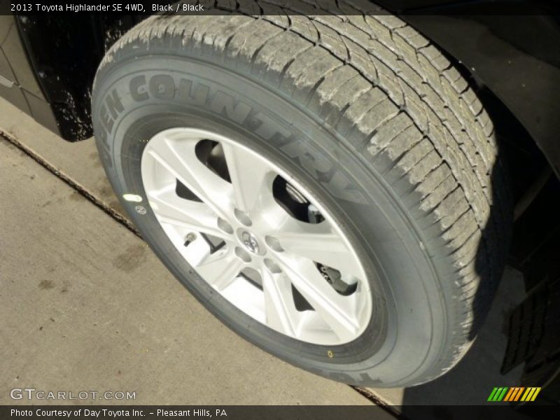 Black / Black 2013 Toyota Highlander SE 4WD