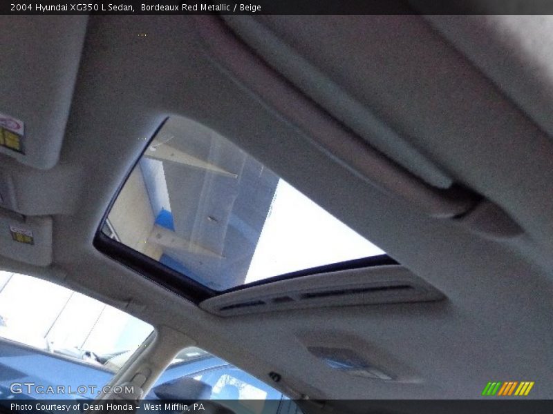 Sunroof of 2004 XG350 L Sedan