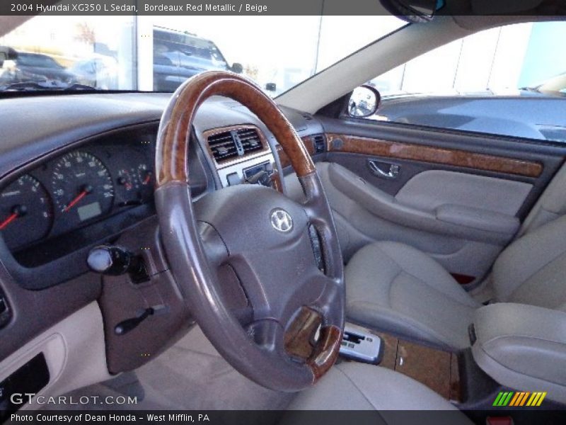 Bordeaux Red Metallic / Beige 2004 Hyundai XG350 L Sedan