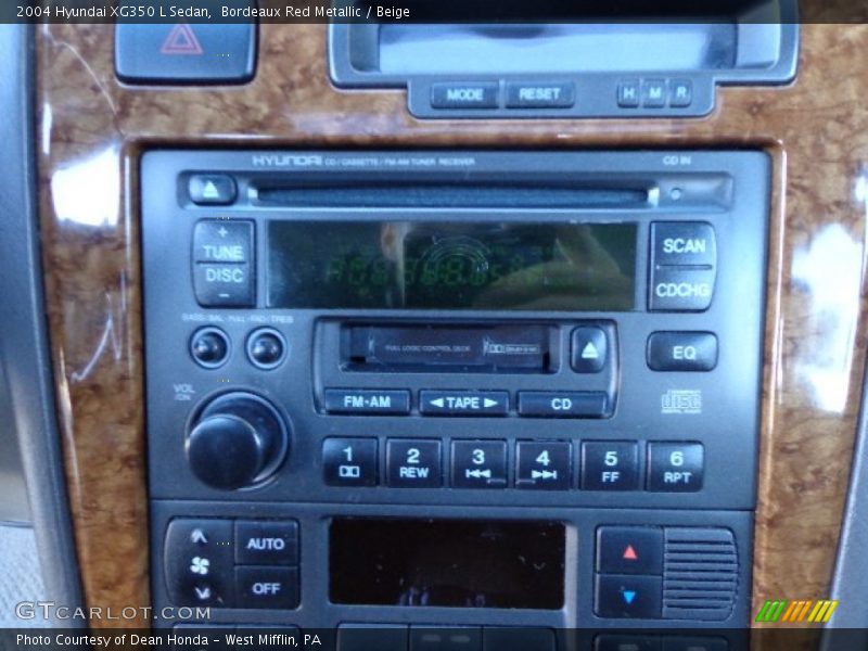 Audio System of 2004 XG350 L Sedan