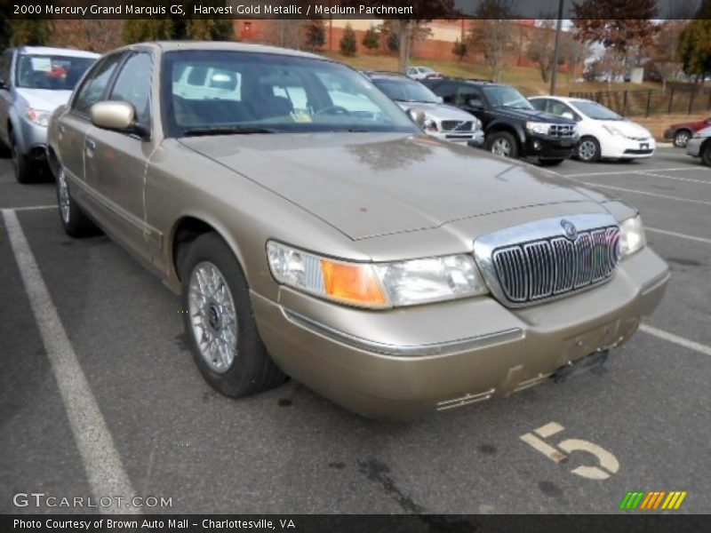 Harvest Gold Metallic / Medium Parchment 2000 Mercury Grand Marquis GS