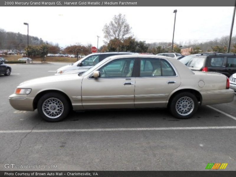 Harvest Gold Metallic / Medium Parchment 2000 Mercury Grand Marquis GS