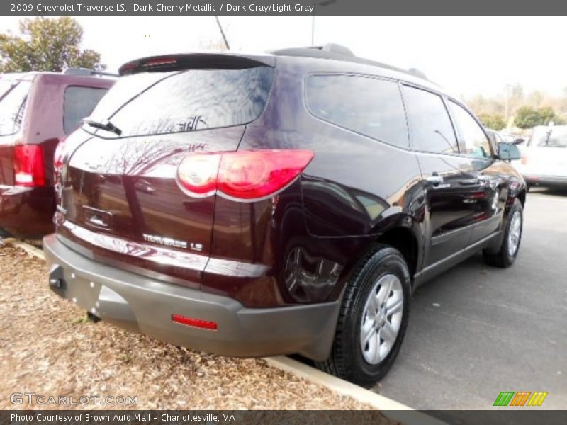 Dark Cherry Metallic / Dark Gray/Light Gray 2009 Chevrolet Traverse LS