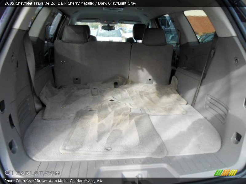 Dark Cherry Metallic / Dark Gray/Light Gray 2009 Chevrolet Traverse LS