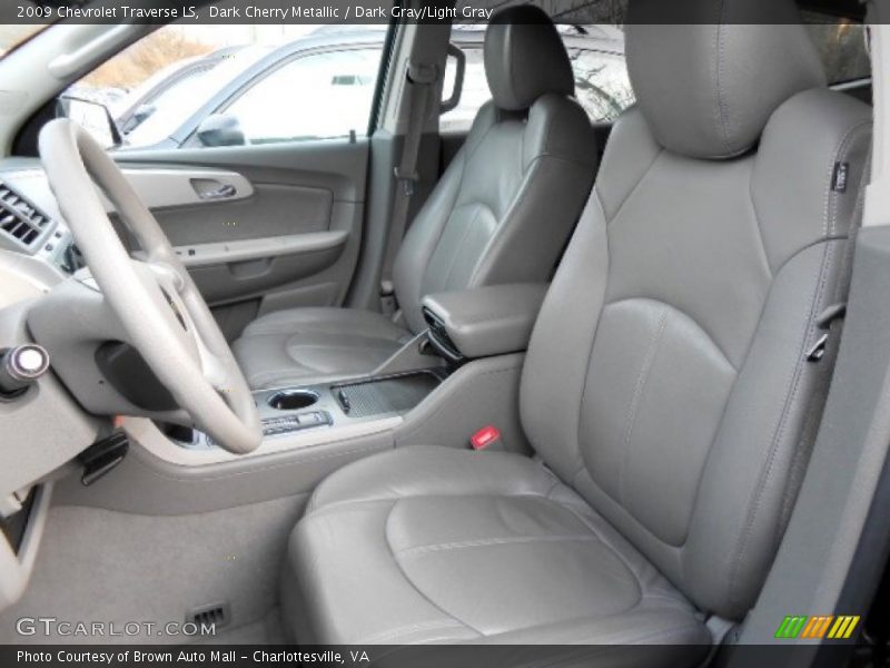 Dark Cherry Metallic / Dark Gray/Light Gray 2009 Chevrolet Traverse LS