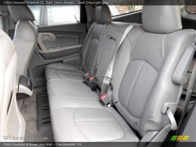 Dark Cherry Metallic / Dark Gray/Light Gray 2009 Chevrolet Traverse LS