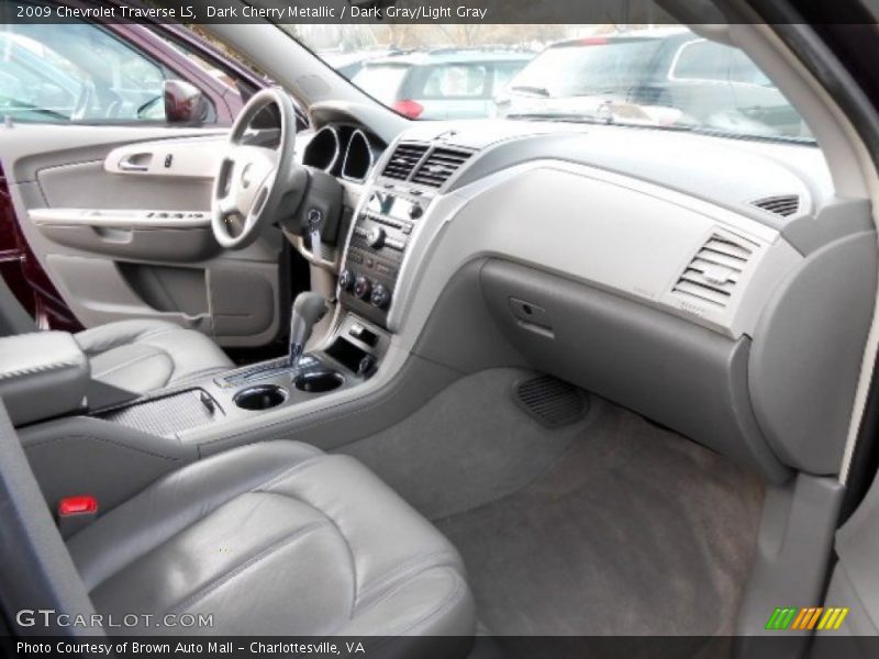 Dark Cherry Metallic / Dark Gray/Light Gray 2009 Chevrolet Traverse LS