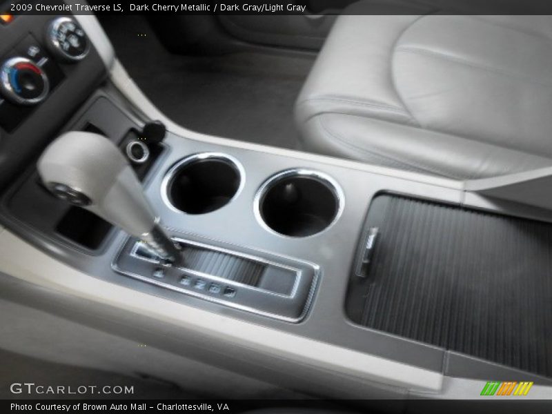 Dark Cherry Metallic / Dark Gray/Light Gray 2009 Chevrolet Traverse LS