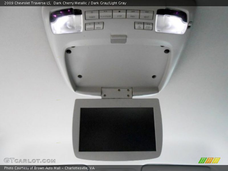 Dark Cherry Metallic / Dark Gray/Light Gray 2009 Chevrolet Traverse LS