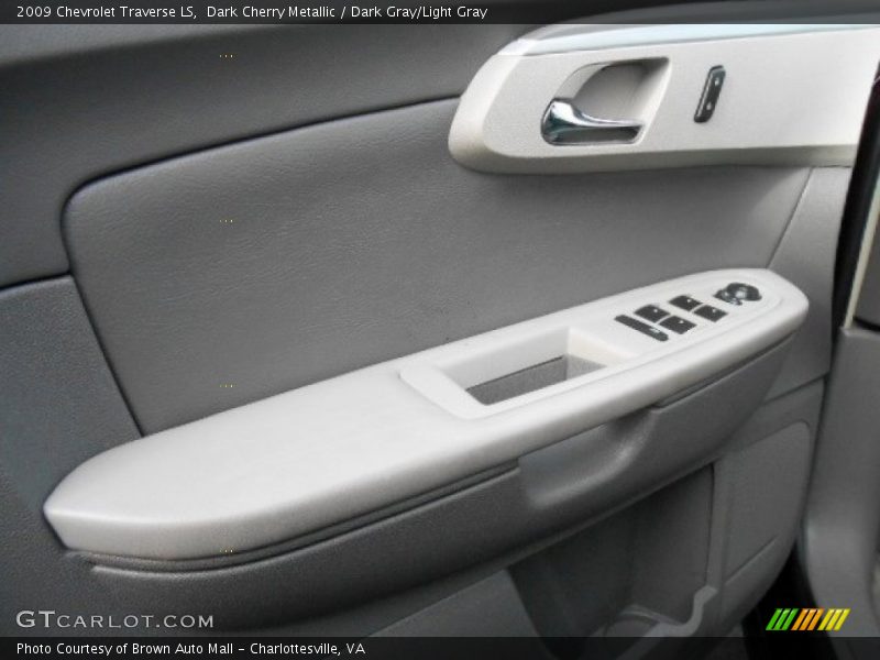Dark Cherry Metallic / Dark Gray/Light Gray 2009 Chevrolet Traverse LS