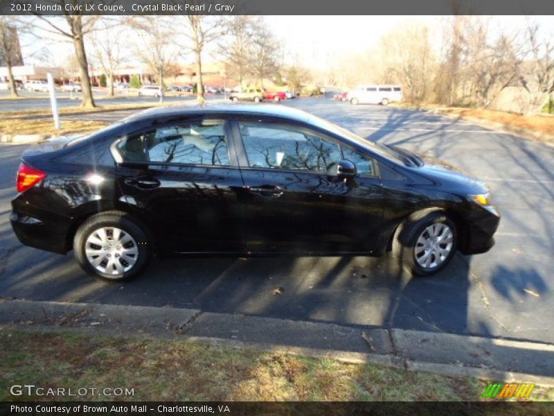 Crystal Black Pearl / Gray 2012 Honda Civic LX Coupe