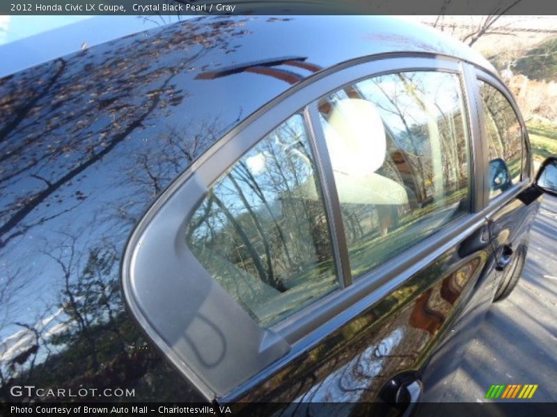Crystal Black Pearl / Gray 2012 Honda Civic LX Coupe