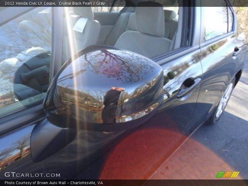 Crystal Black Pearl / Gray 2012 Honda Civic LX Coupe