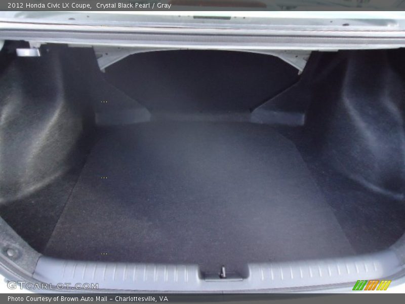 Crystal Black Pearl / Gray 2012 Honda Civic LX Coupe